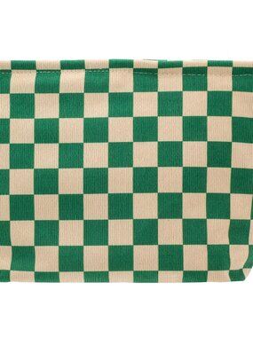 Makeup Bag Large Zipper Corduroy Make Up Pouch for Purse Travel Canvas Cosmetic